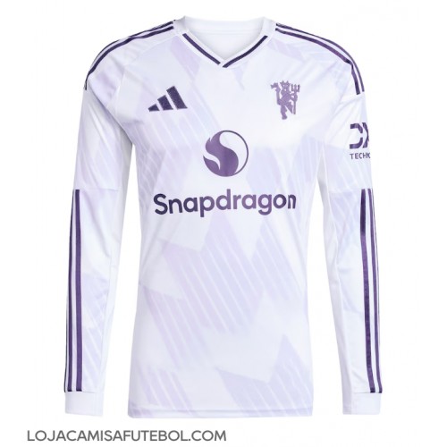 Camisa de Futebol Manchester United Equipamento Secundário 2025-26 Manga Comprida